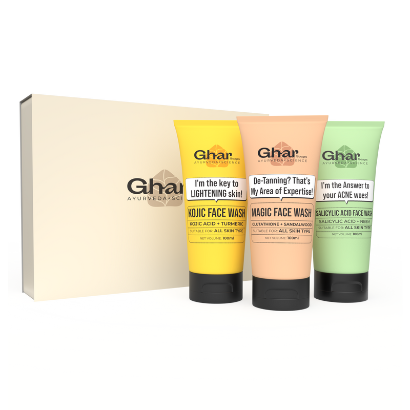 Ghar Soaps Face Wash Trio