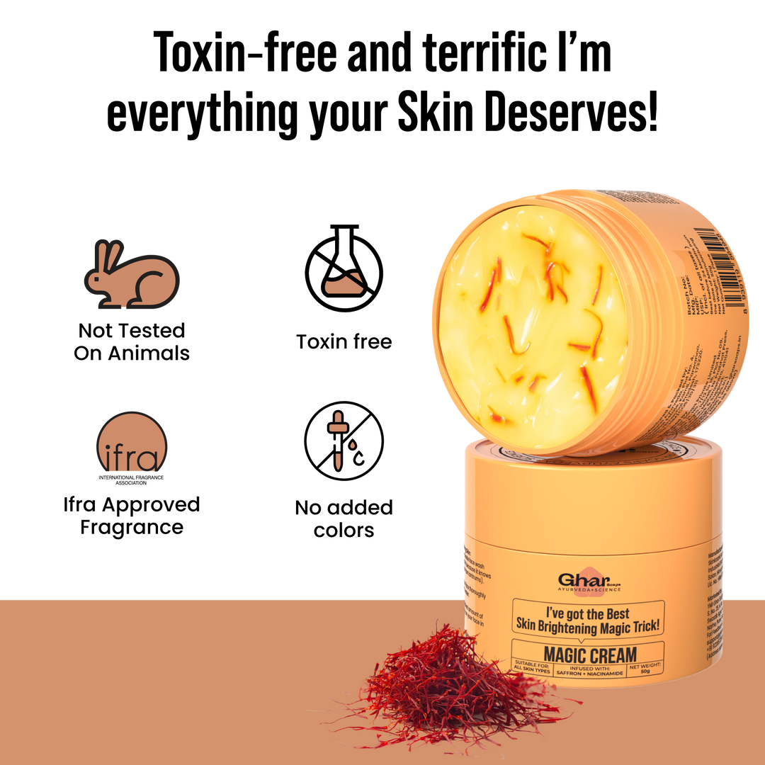 Magic Cream with Saffron & Niacinamide for De-Tan & Skin Brightening